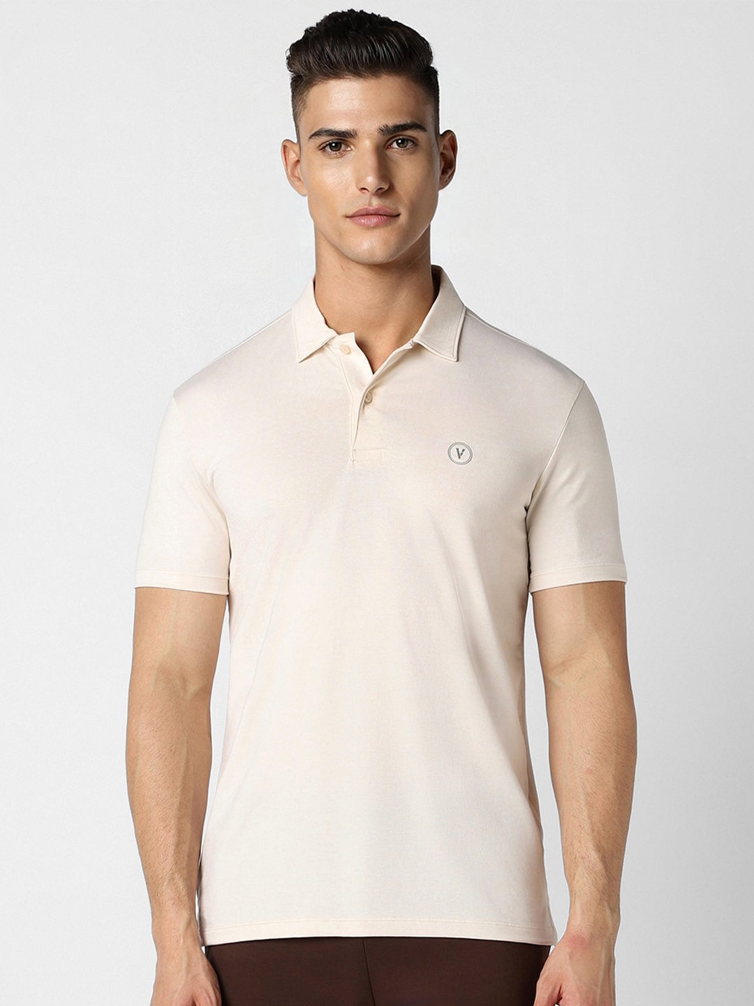 

Van Heusen Flex Polo Collar Short Sleeves Regular T-shirt, Cream