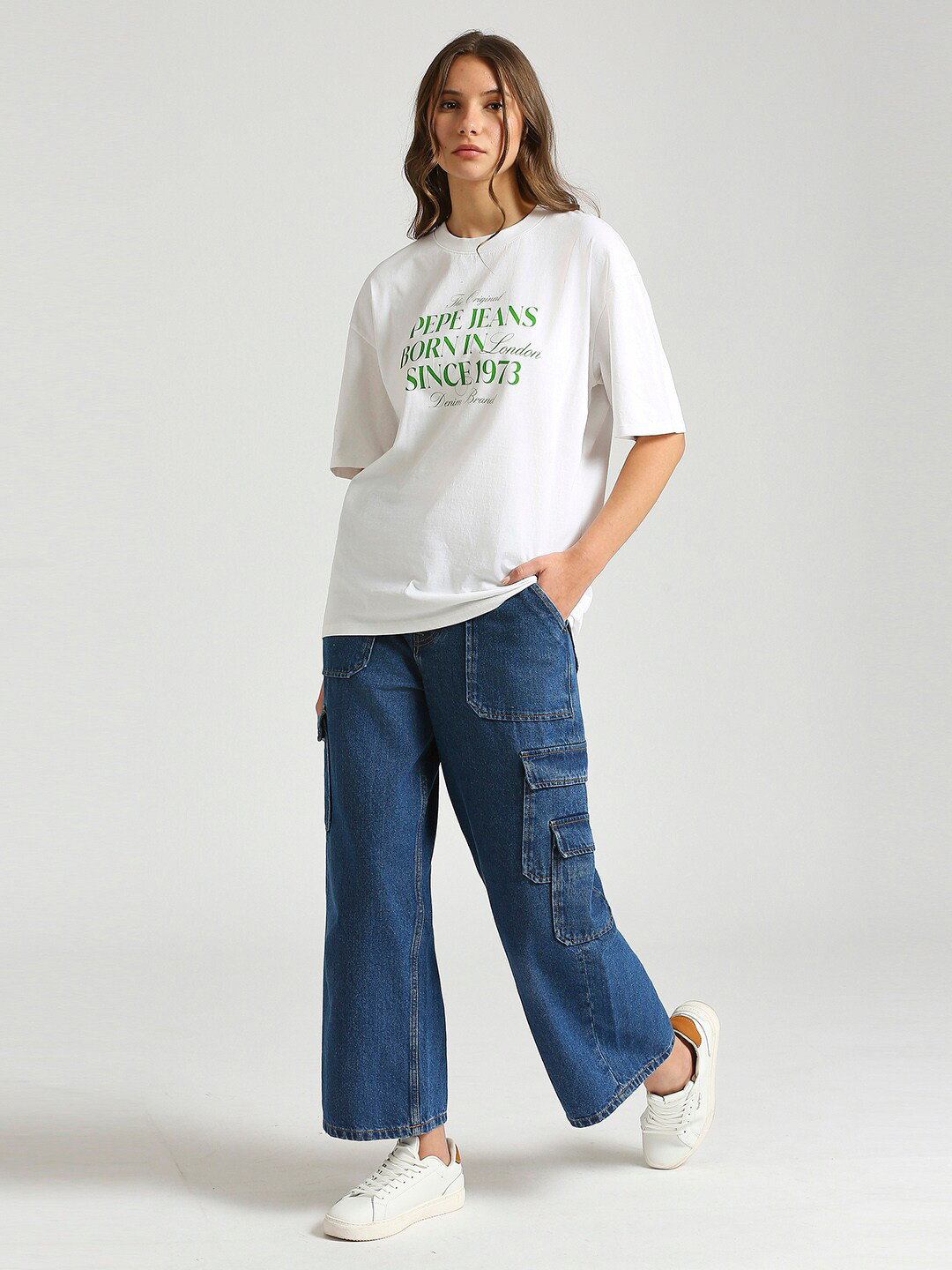 

Pepe Jeans Typography Printed Pure Cotton Applique T-shirt, White