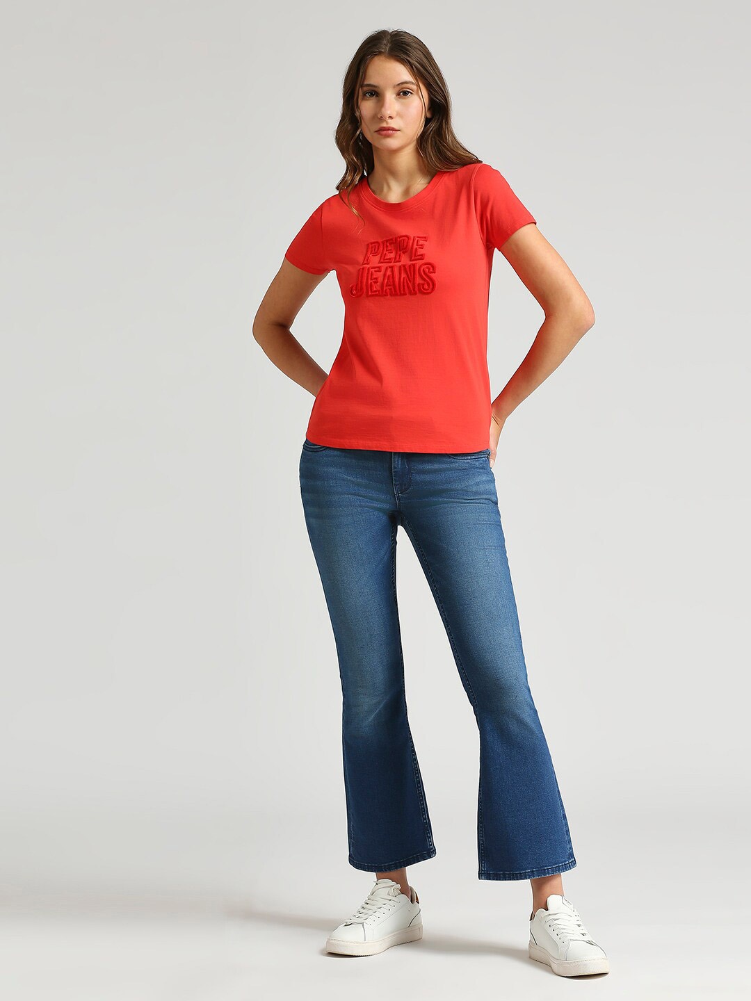 

Pepe Jeans Typography Printed Pure Cotton T-shirt, Red