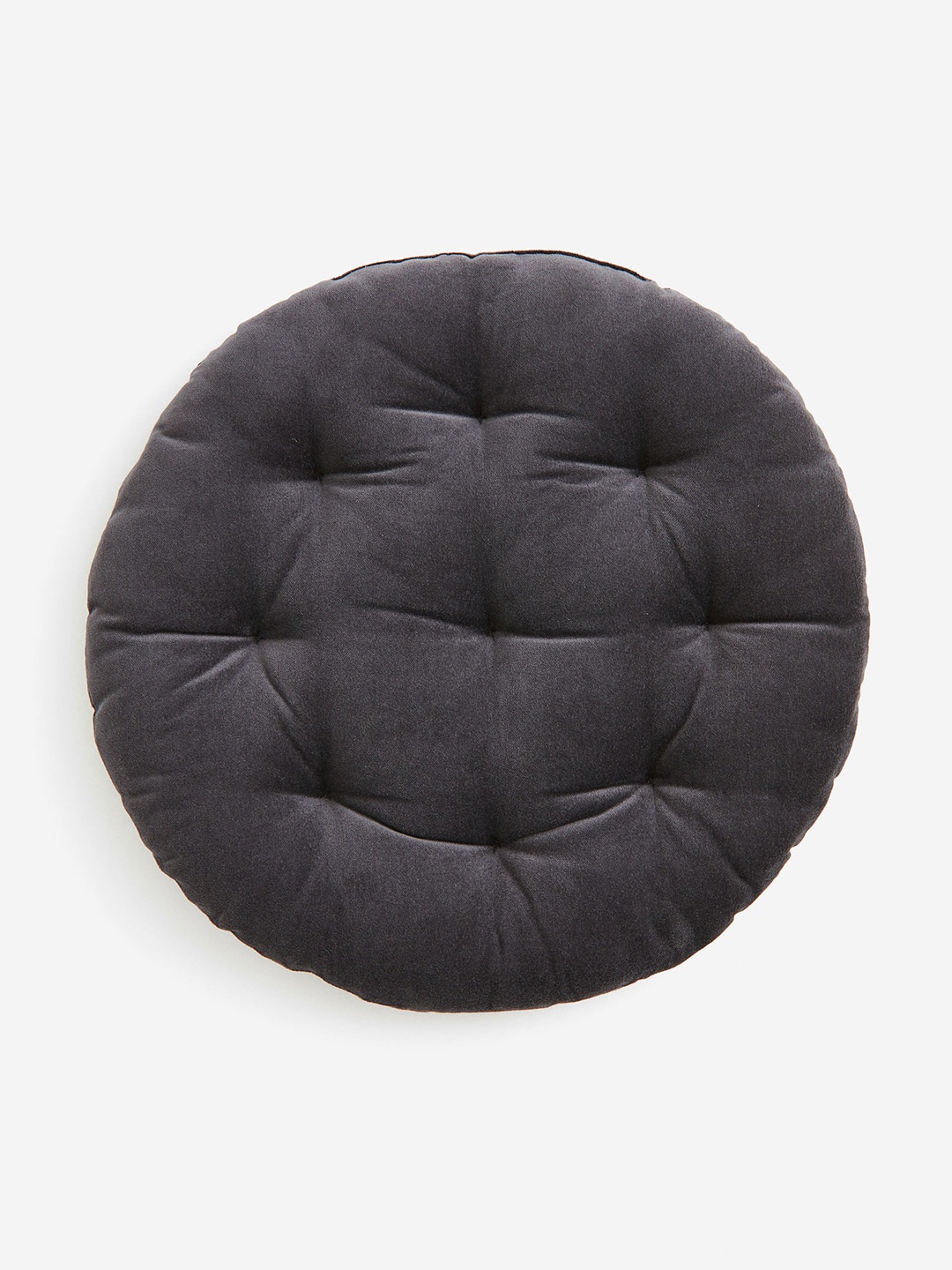 

H&M Grey Velvet Seat Cushion