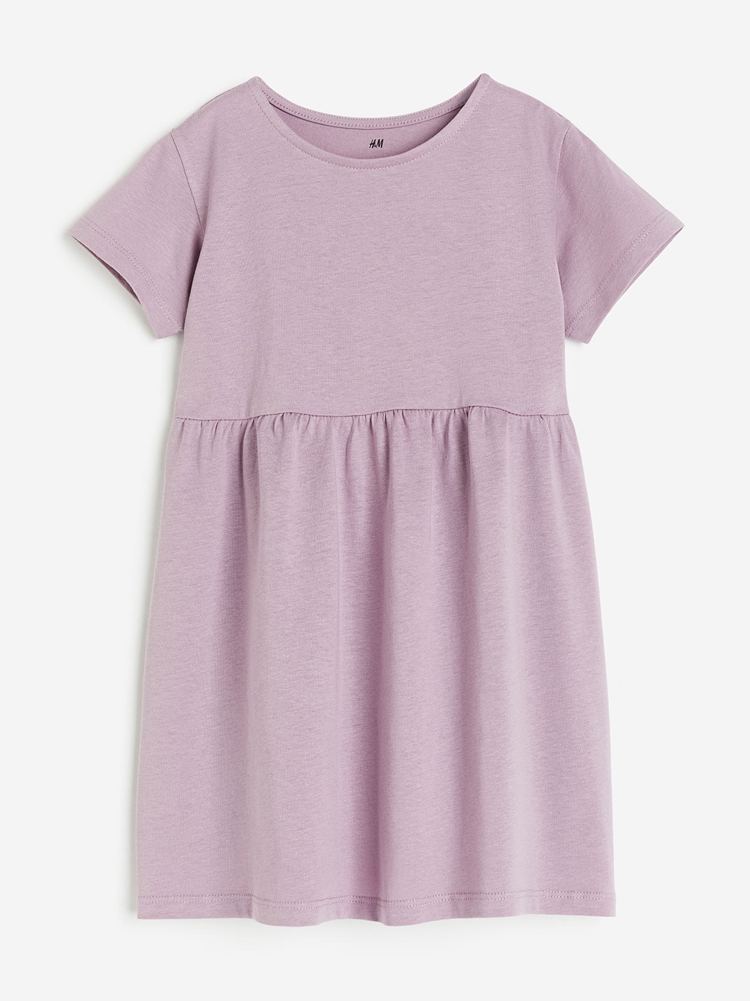 

H&M Girls Cotton Jersey A-Line Dress, Purple