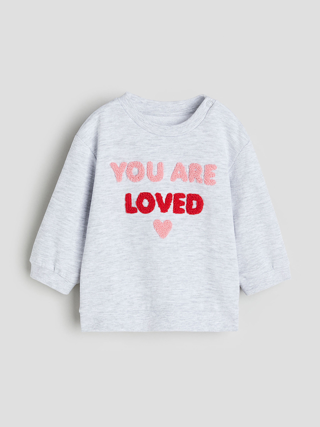 

H&M Girls Embroidered Sweatshirt, Grey