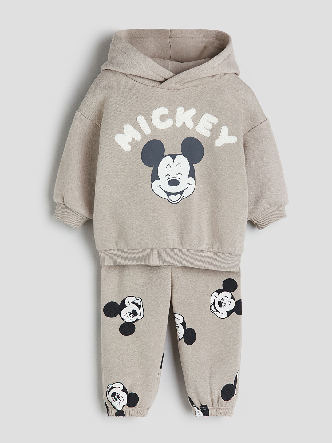 

H&M Boys 2-Piece Printed Sweatshirt Set, Beige