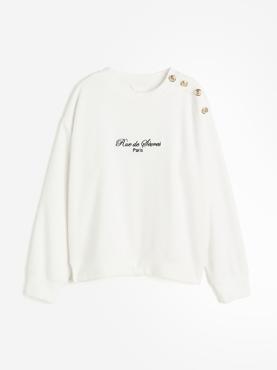 

H&M Women Sweatshirt, White