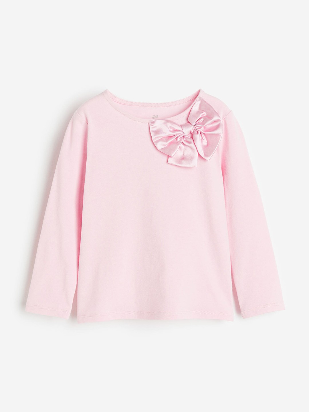 

H&M Girls Appliqued Jersey Top, Pink