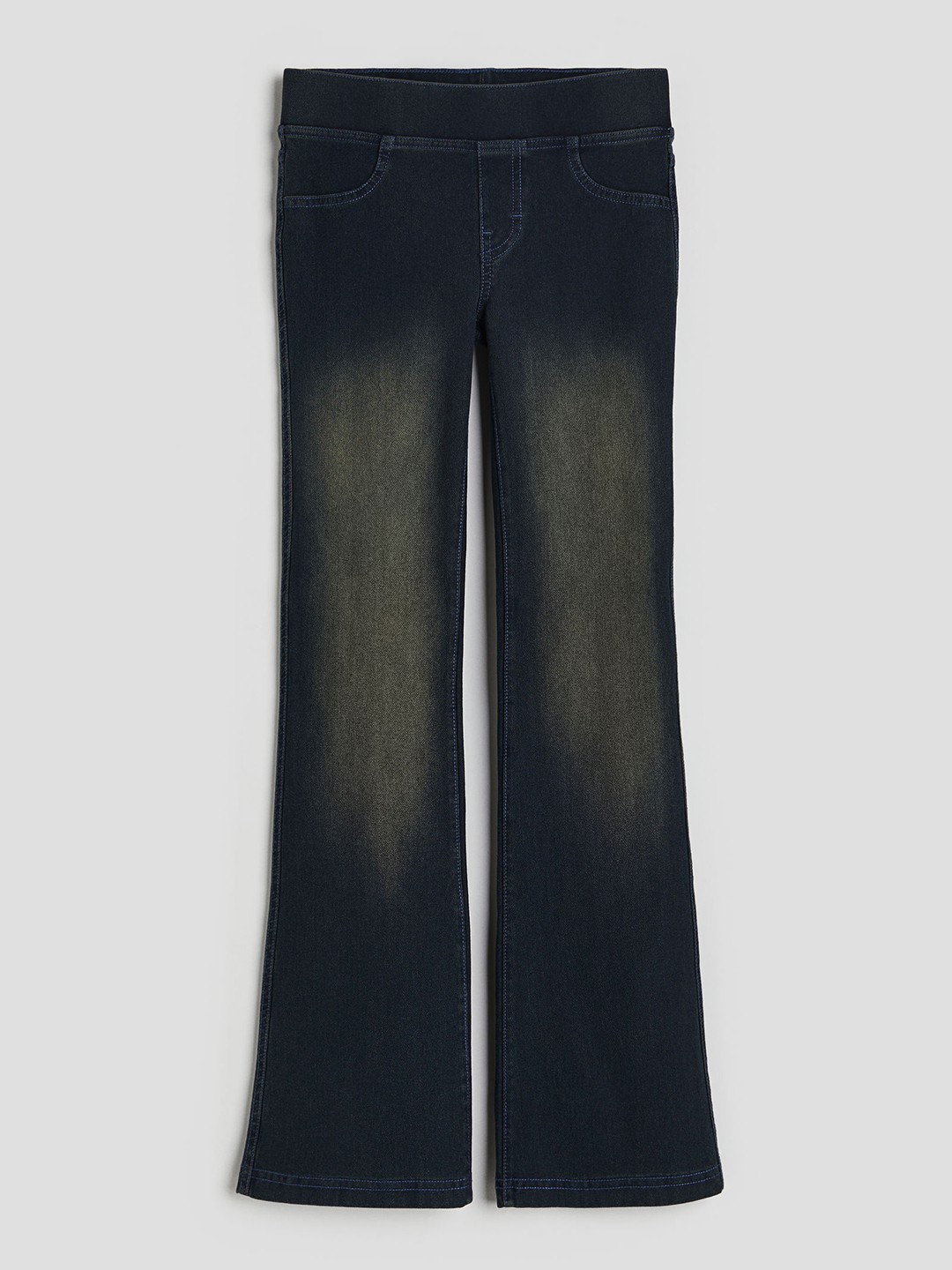 

H&M Girls Flared Jersey Trousers, Blue
