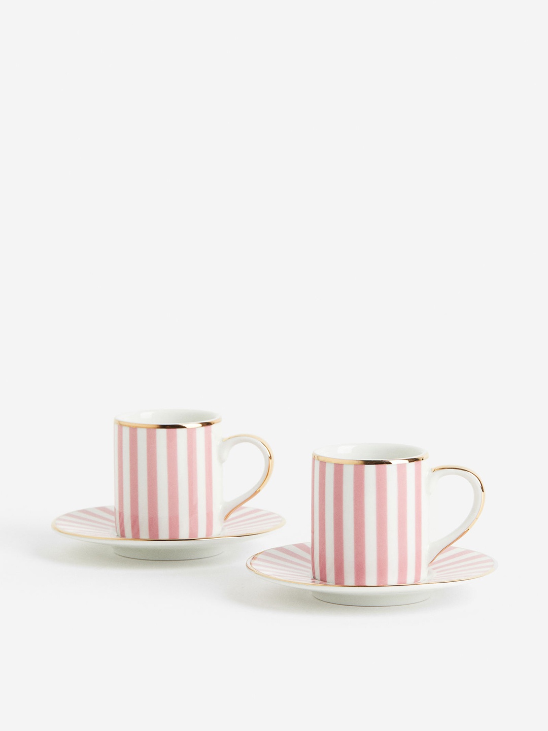 

H&M Pink 2-Pack Espresso Cup And Saucer