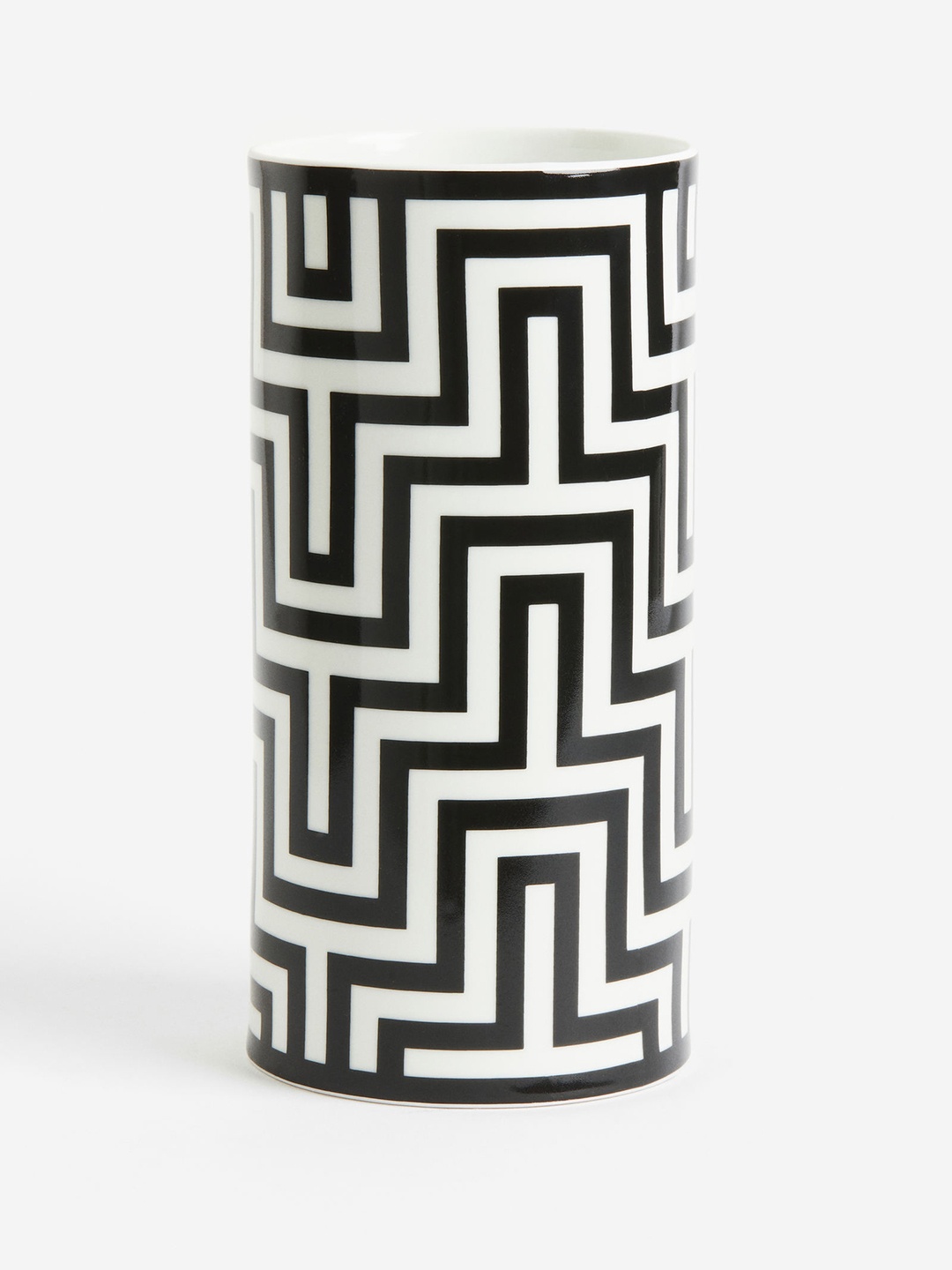 

H&M Black & White Graphic Pattern Porcelain Vase