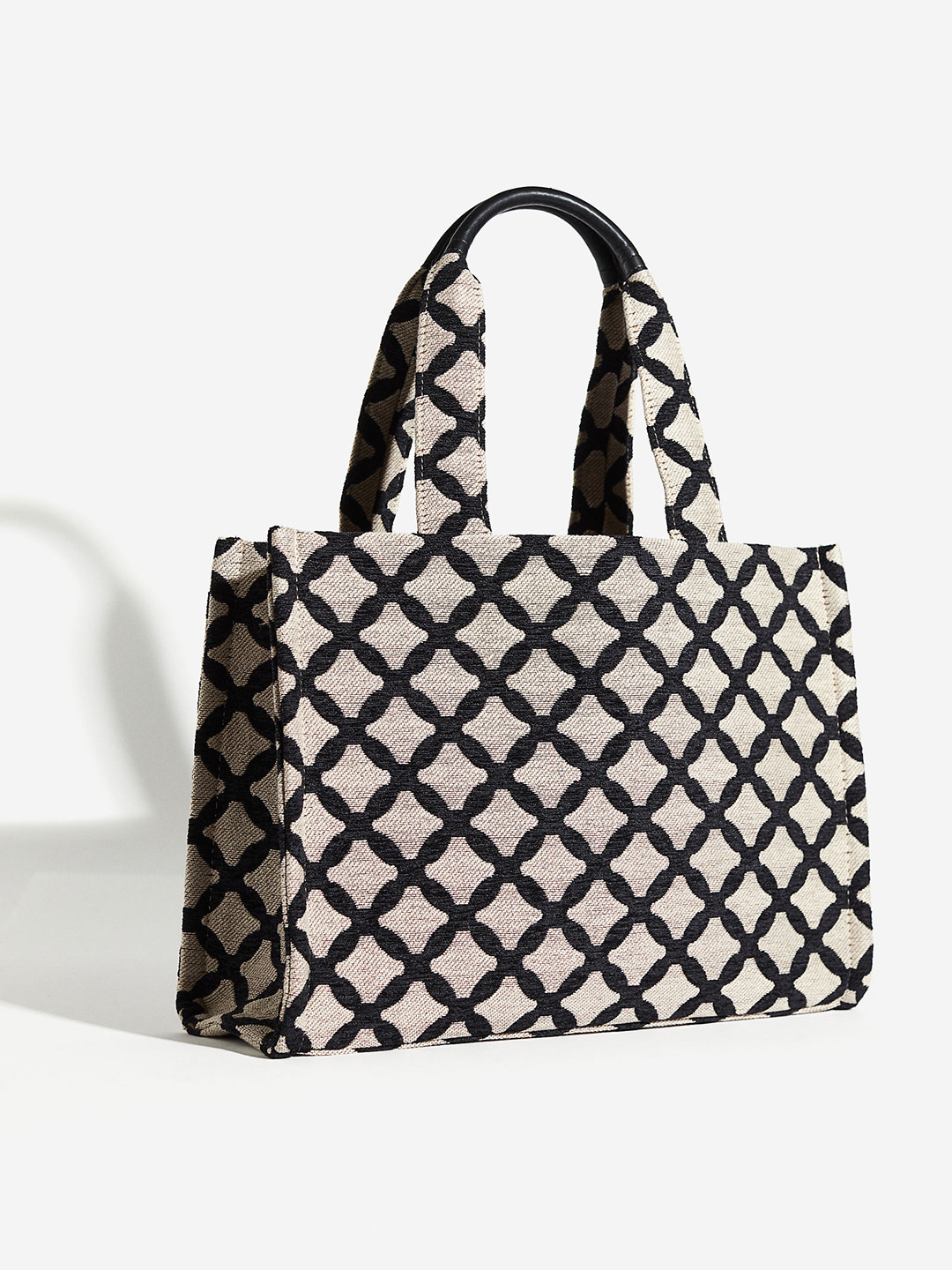 

H&M Cotton-Blend Shopper, Beige