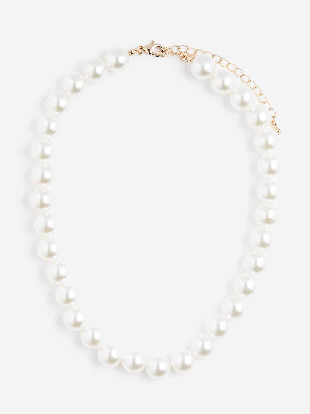 

H&M Metal Beaded Necklace, White
