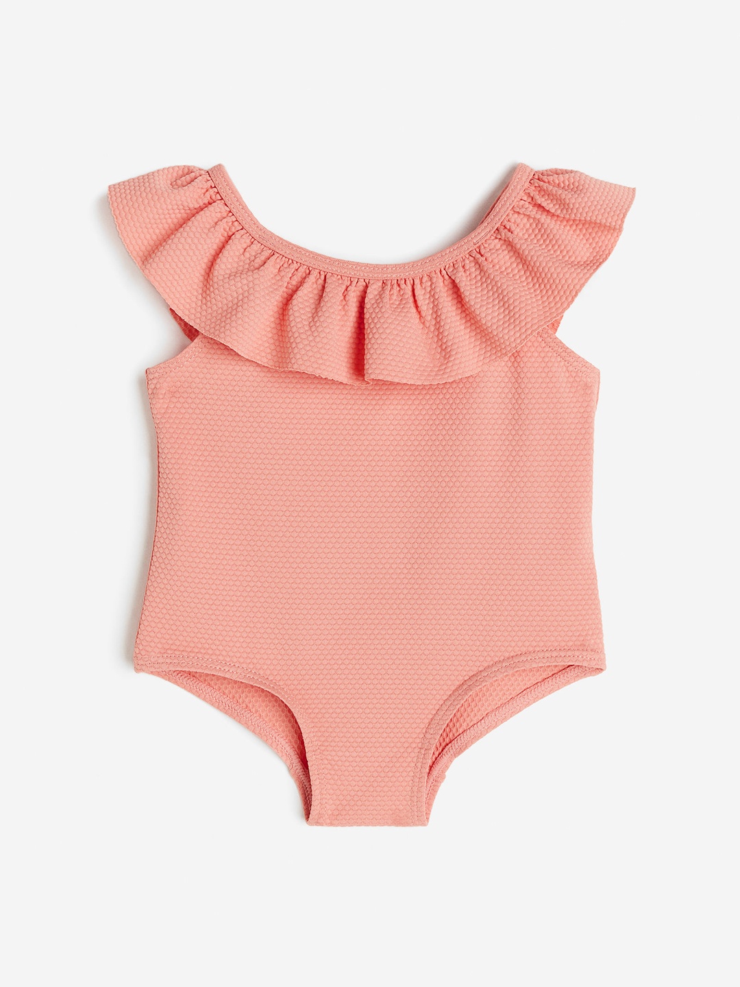

H&M Girls Flounce Trimmed Swimsuit, Pink
