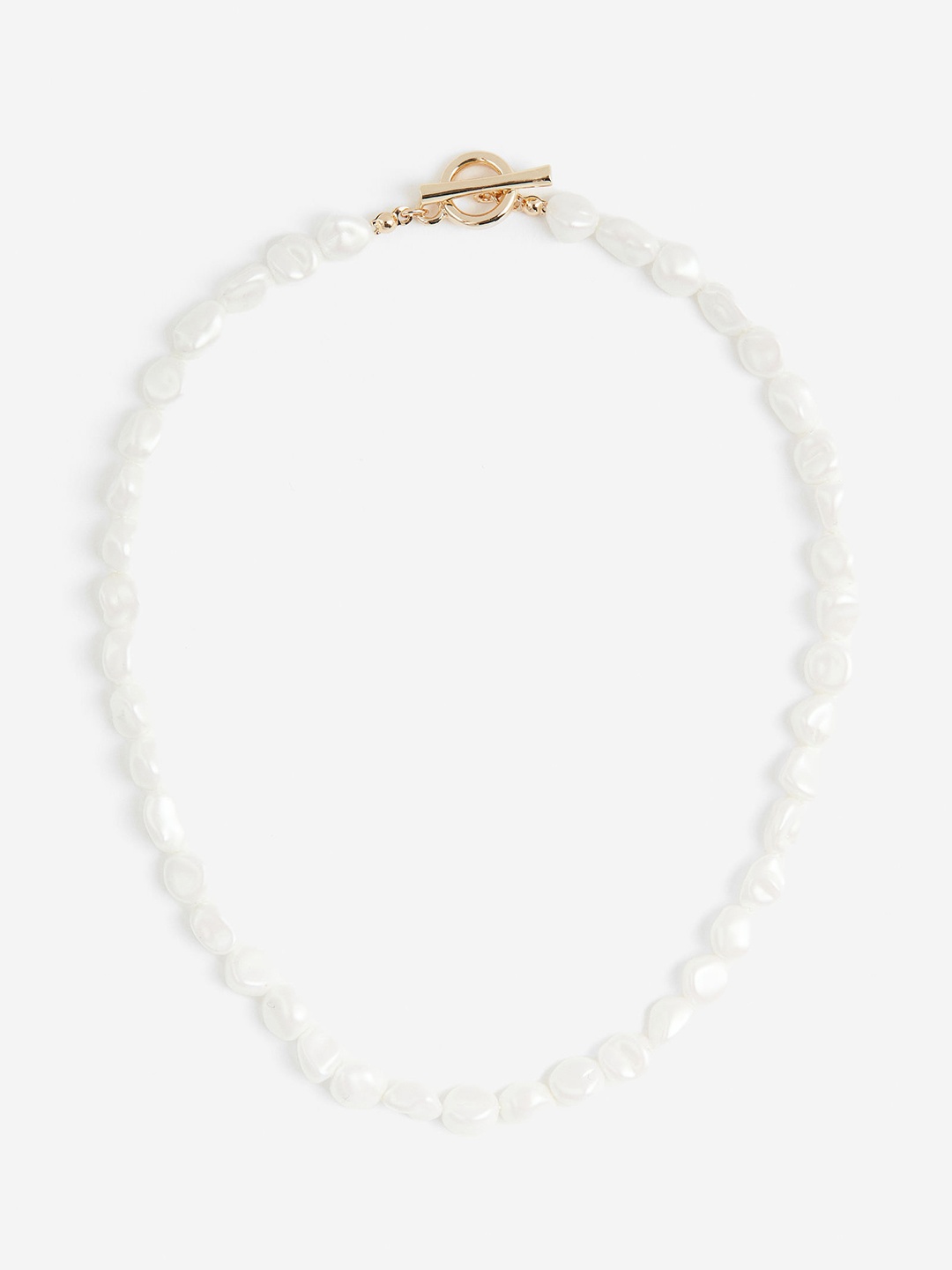 

H&M Metal Beaded Necklace, White