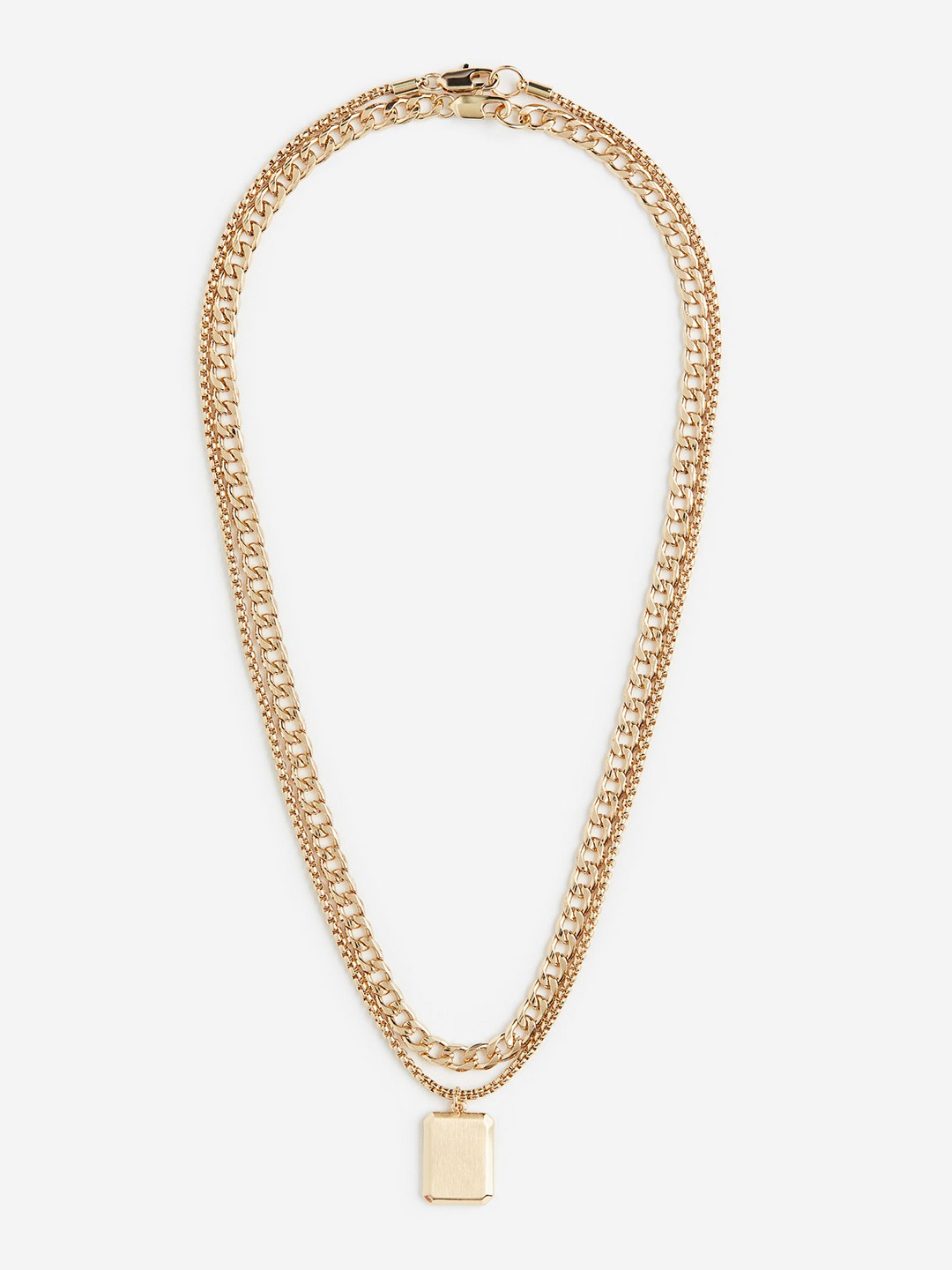 

H&M Men 2-Pack Necklaces, Gold