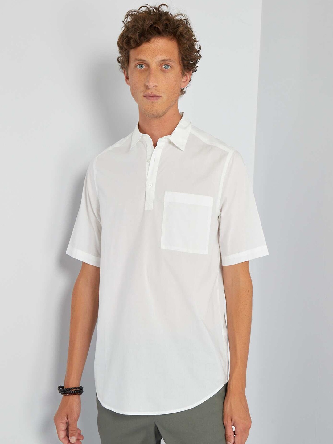 

KIABI Regular Fit Cotton Casual Shirt, White