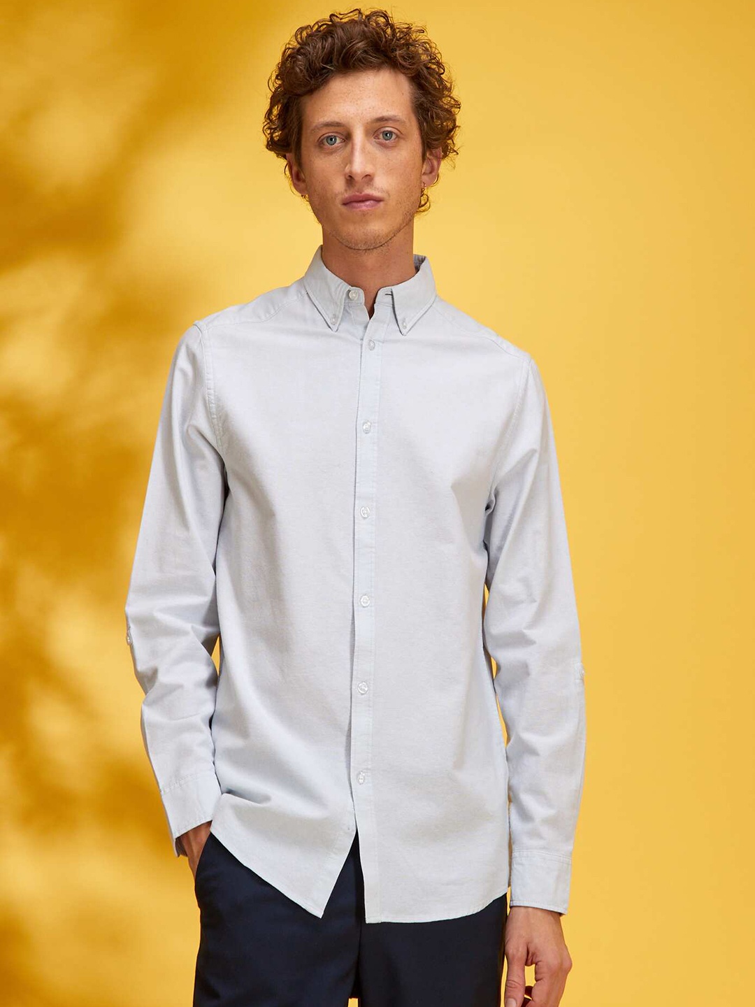 

KIABI Opaque Cotton Casual Shirt, Blue