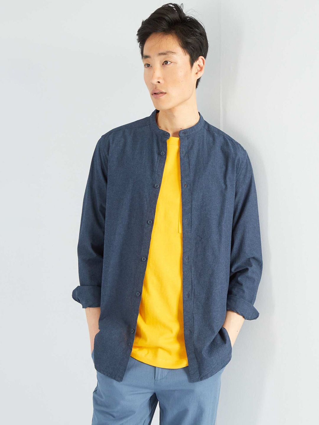

KIABI Cotton Casual Shirt, Blue