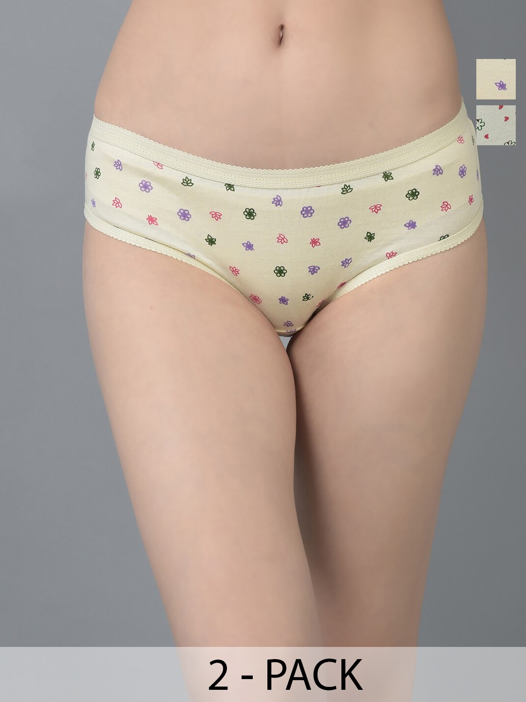 

Dollar Missy Pack Of 2 Assorted Anti Microbial Hipster Briefs