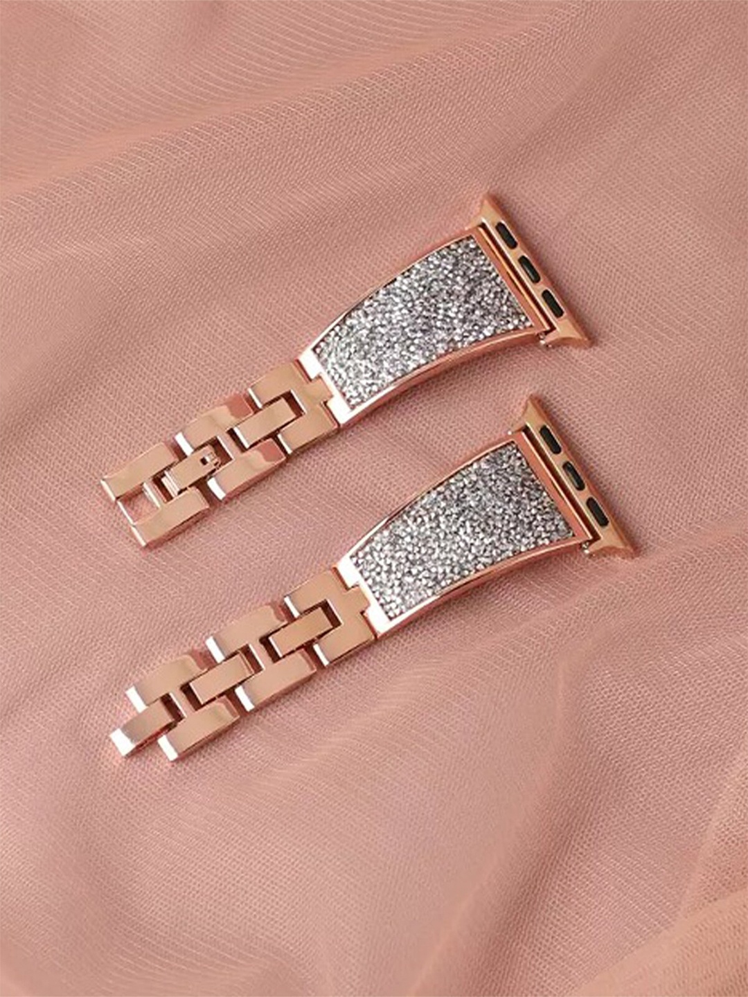 

PEEPERLY Women Diamond Bling Tri-Chain Glam Strap, Rose gold