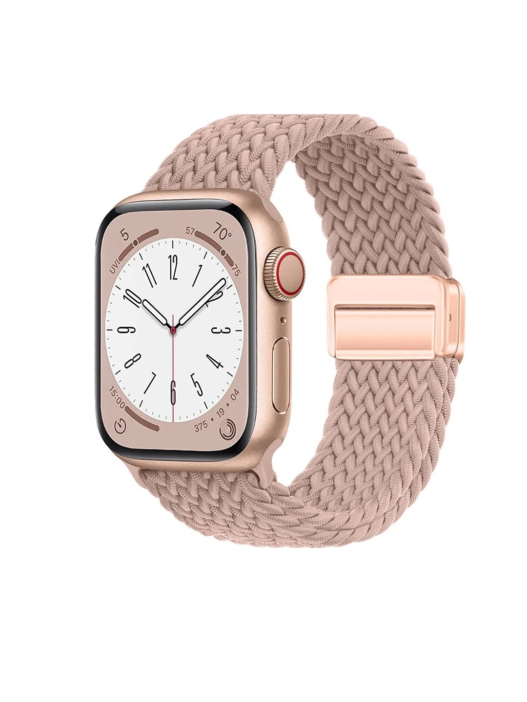 

PEEPERLY Women Magnetic Mastery Nylon Braided Strap for Apple Watch, Peach