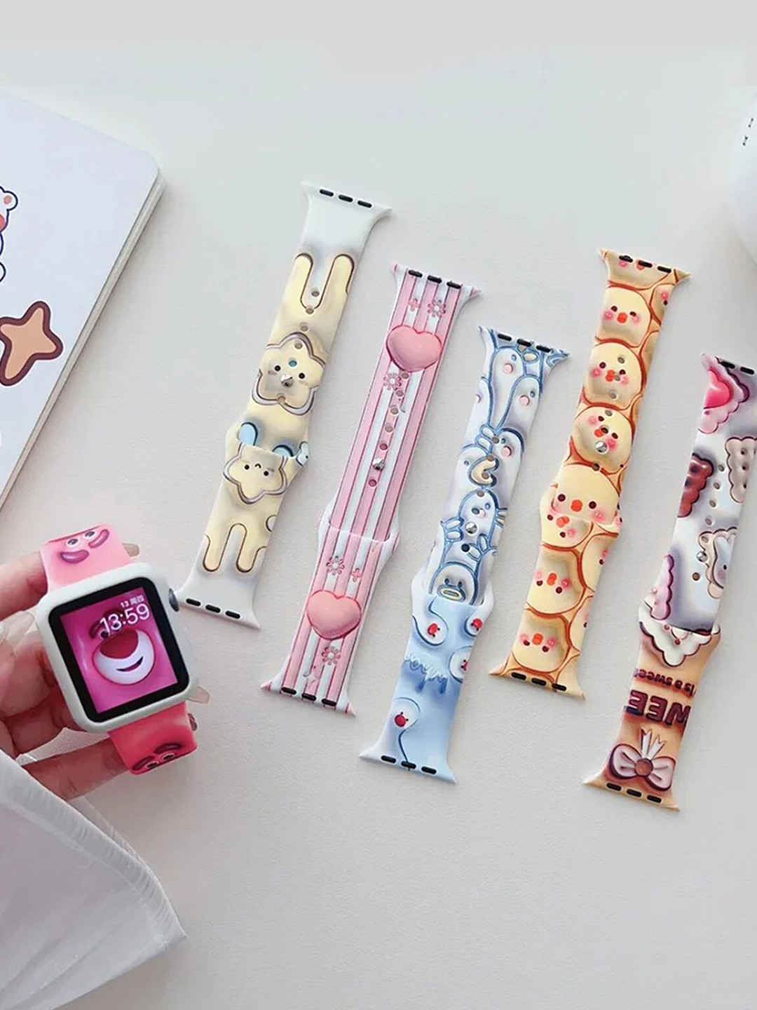 

PEEPERLY Dream Craft 3D Cartoon Strap for Apple Watch, Beige