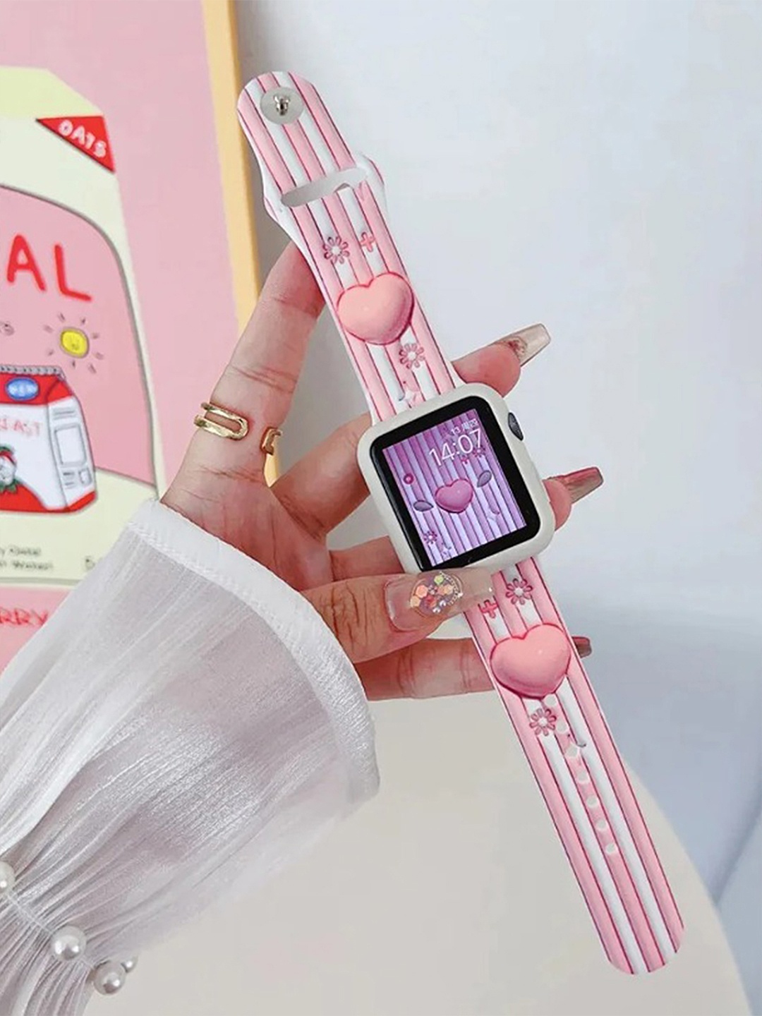 

PEEPERLY Dream Craft 3D Cartoon Strap for Apple Watch, Pink