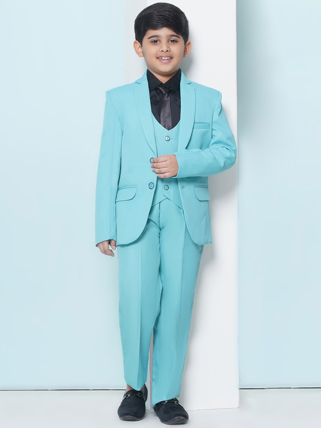 

Aj DEZInES Boys 5-Piece Cotton Formal Suits, Blue
