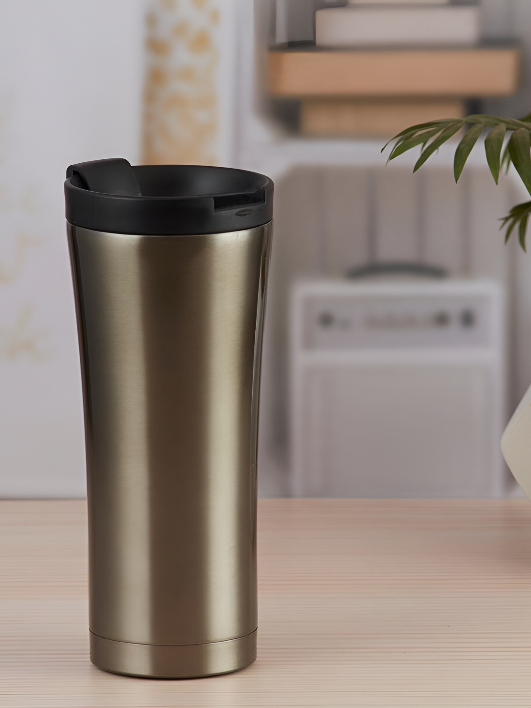 

Kookee Silver-Toned Stainless Steel Vacuum Insulated double wall Shaker Water Bottle