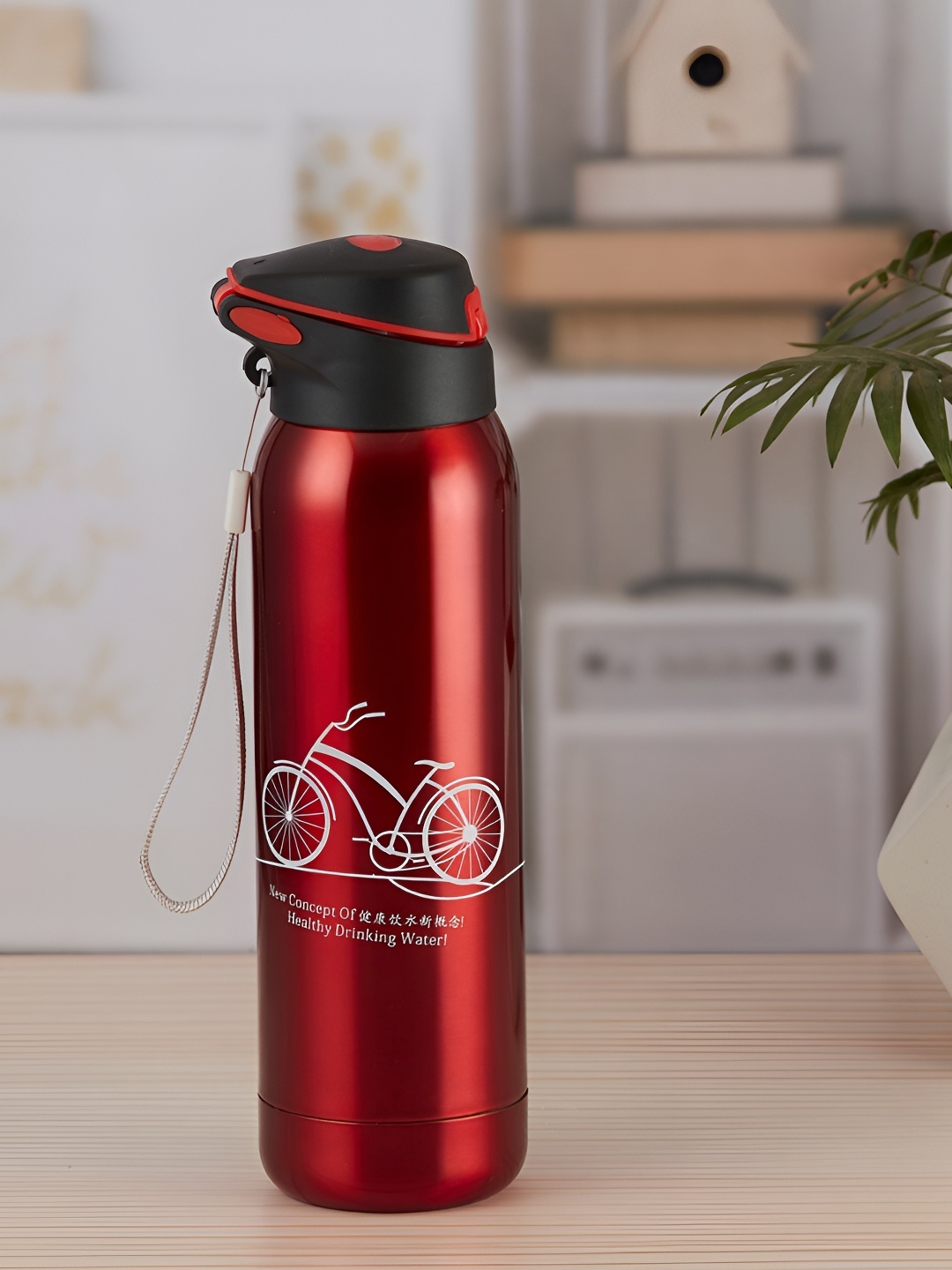 

Kookee Red Printed Stainless Steel Vacuum Insulated Double Wall Water Bottle 500ml