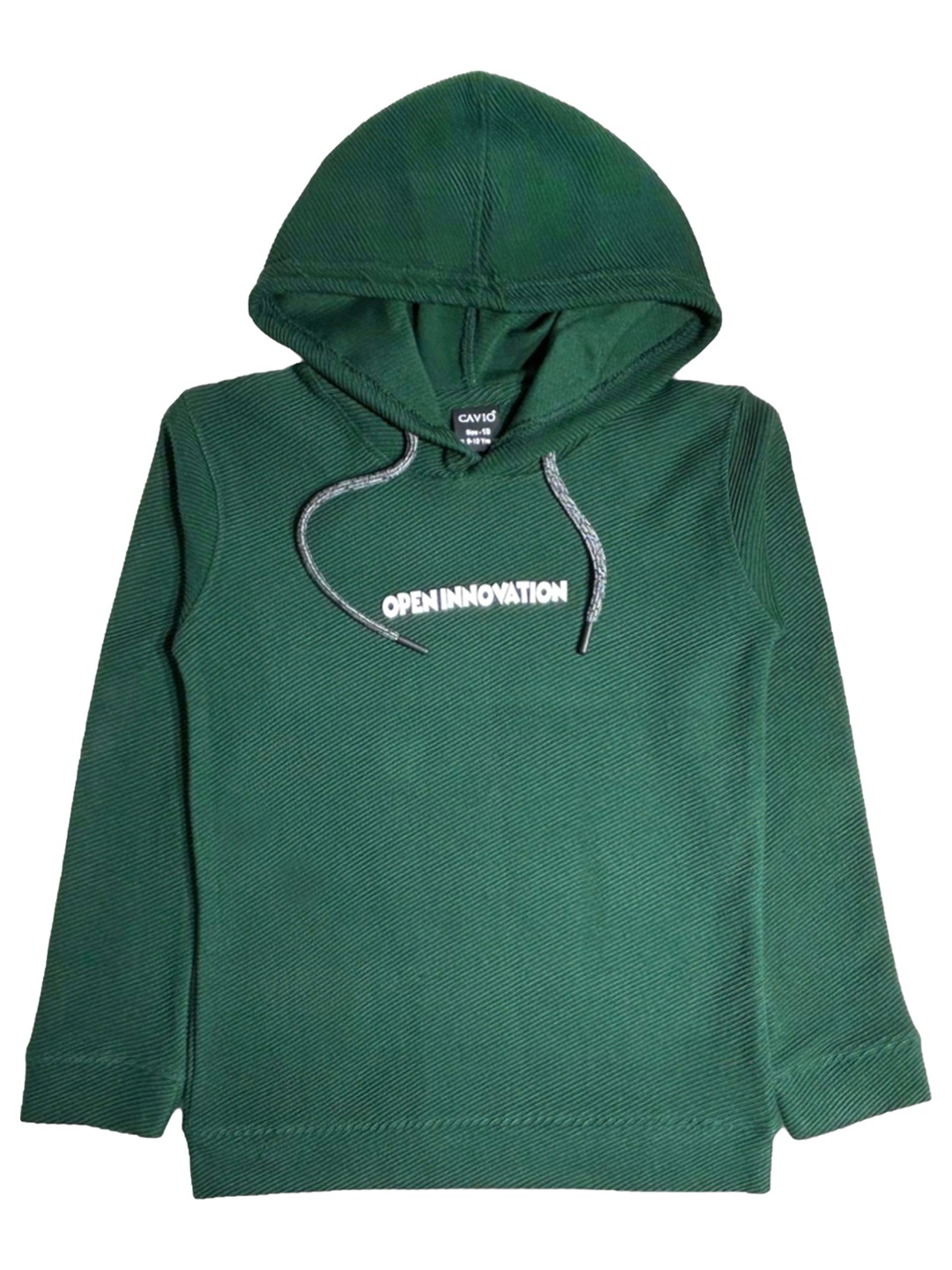 

CAVIO Boys Typography Cotton Hooded Sweatshirt, Green