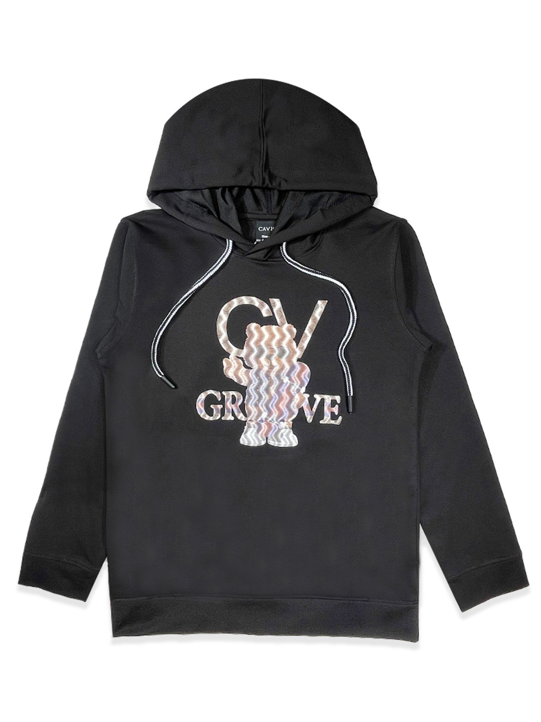 

CAVIO Boys Graphic Printed Cotton Hooded Sweatshirt, Black