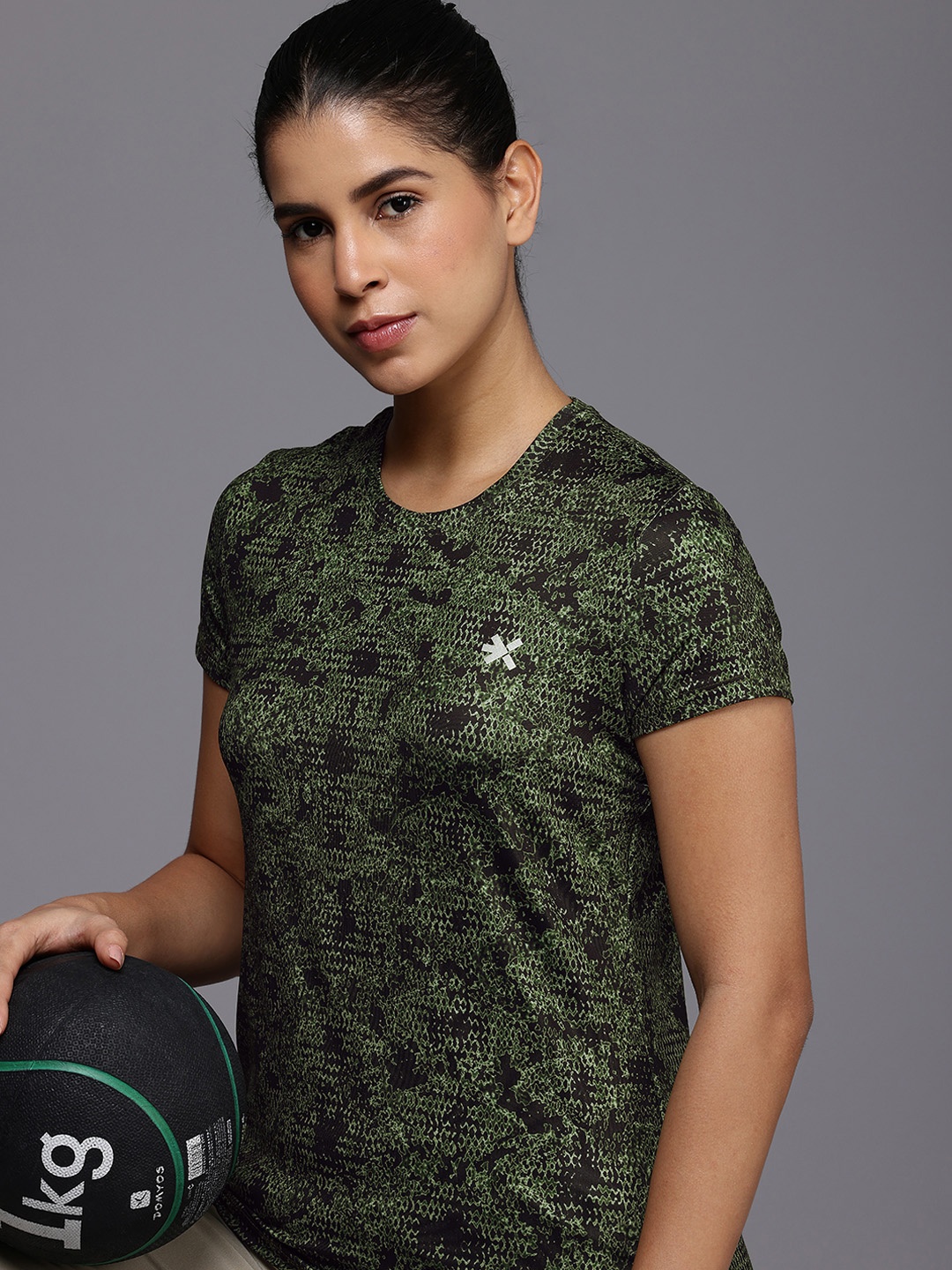 

HRX by Hrithik Roshan Printed Running T-Shirt, Olive