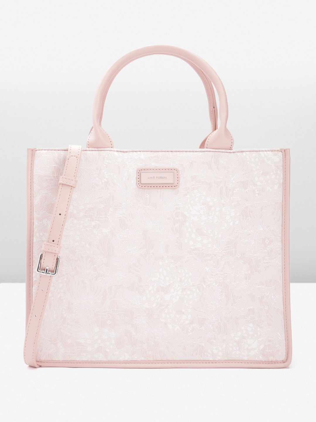 

Lino Perros Textured Structured Handheld Bag, Pink