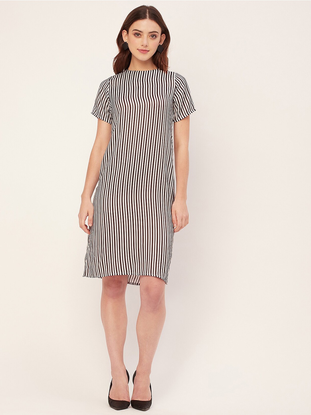 

Moomaya Striped Bodycon Dress, Grey