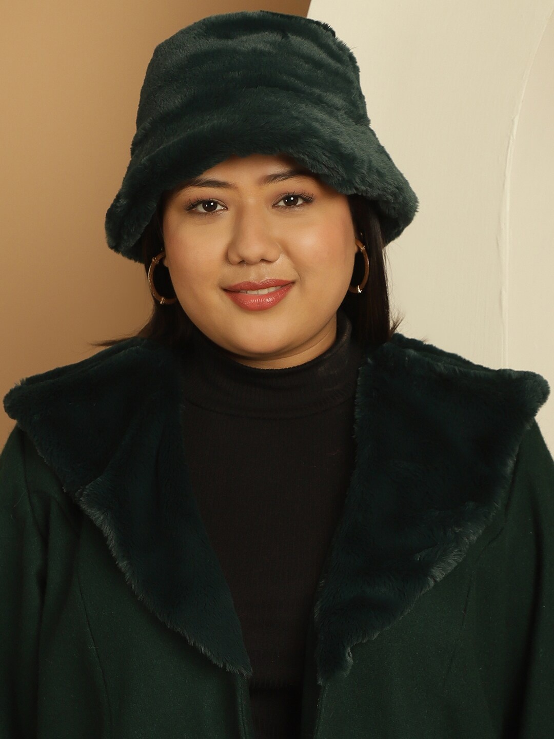 

theRebelinme Women Self Design Bucket Hat, Green