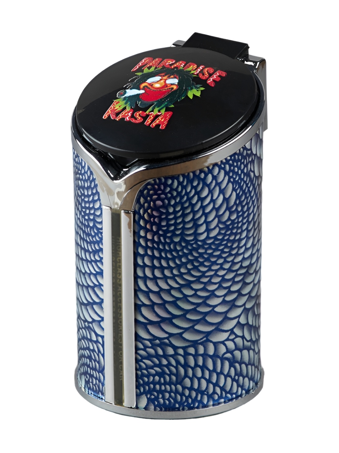 

Kookee Grey & Blue Printed Ash Tray Bucket With Lid