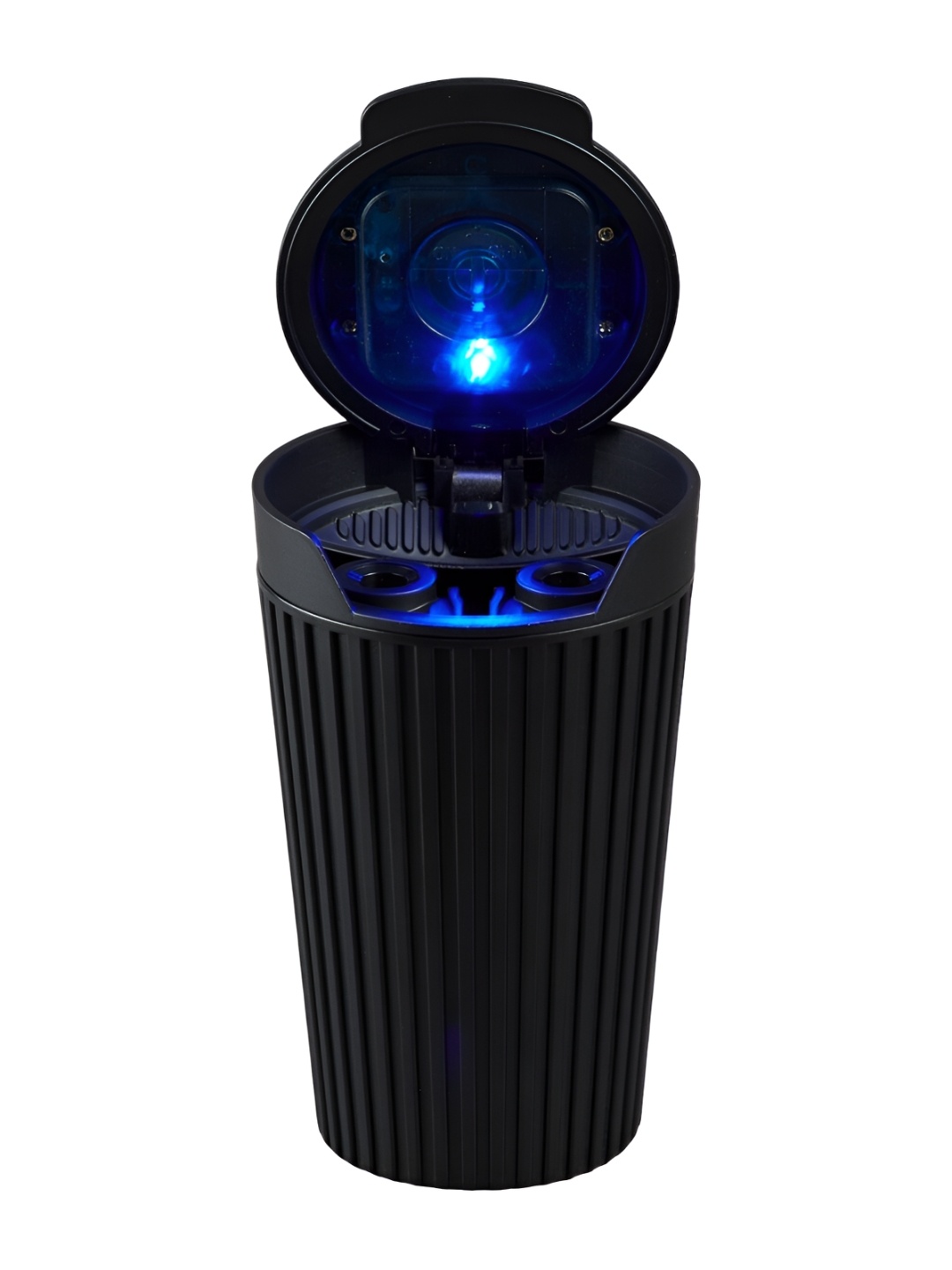 

Kookee Black Car Ash Tray Bucket With Lid & LED for Smokers