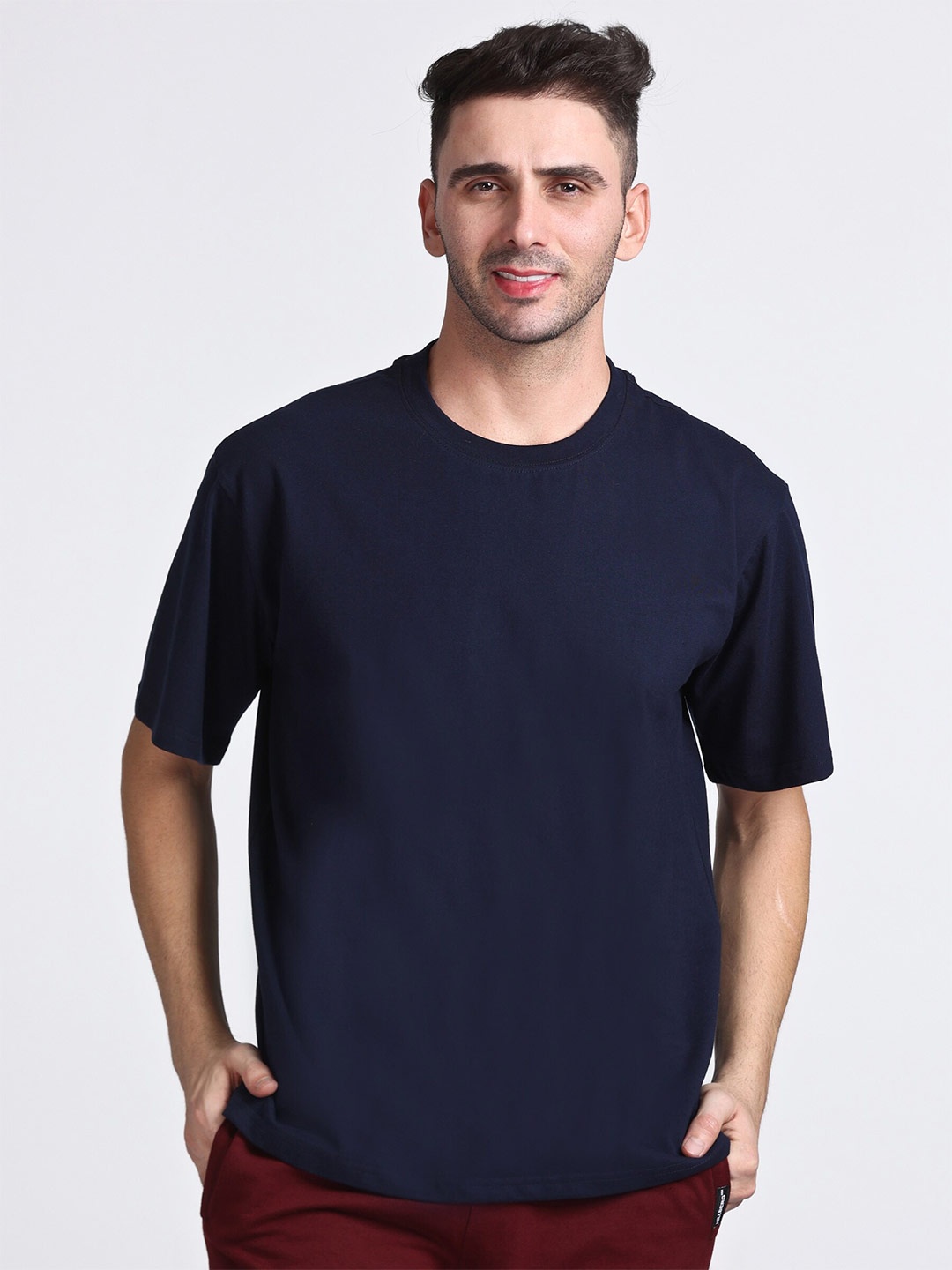 

HILLBERG Short Sleeves Casual T-shirt, Navy blue