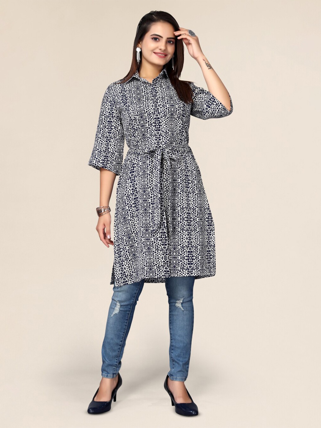 

PYARI - A style for every story Printed Straight Kurta, Black