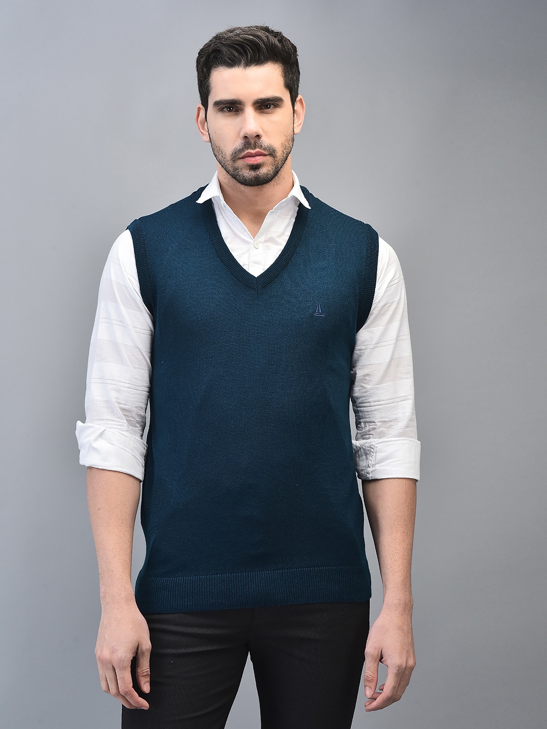 

CANOE V-Neck Sleeveless Sweater Vest, Blue