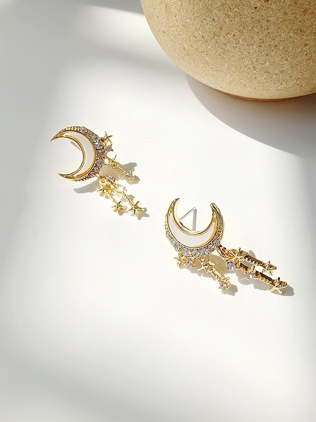 

Krelin Gold-Plated Crescent Shaped Drop Earrings