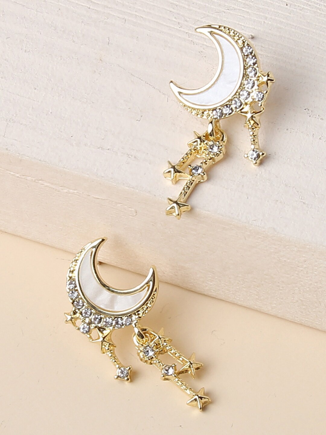 

Krelin Gold-Plated Crescent Shaped Drop Earrings