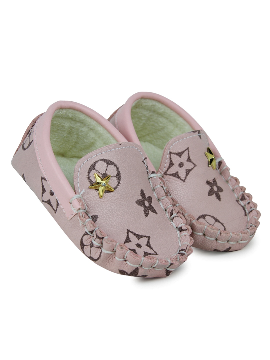 

BAESD Infants Boys Printed Cotton Booties, Pink