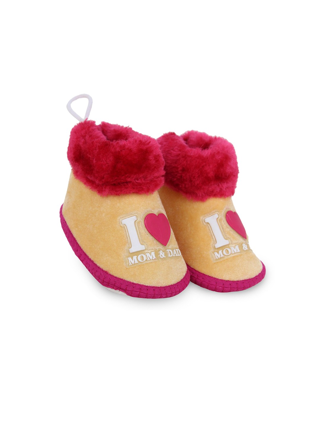 

BAESD Infants Printed Cotton Booties, Beige