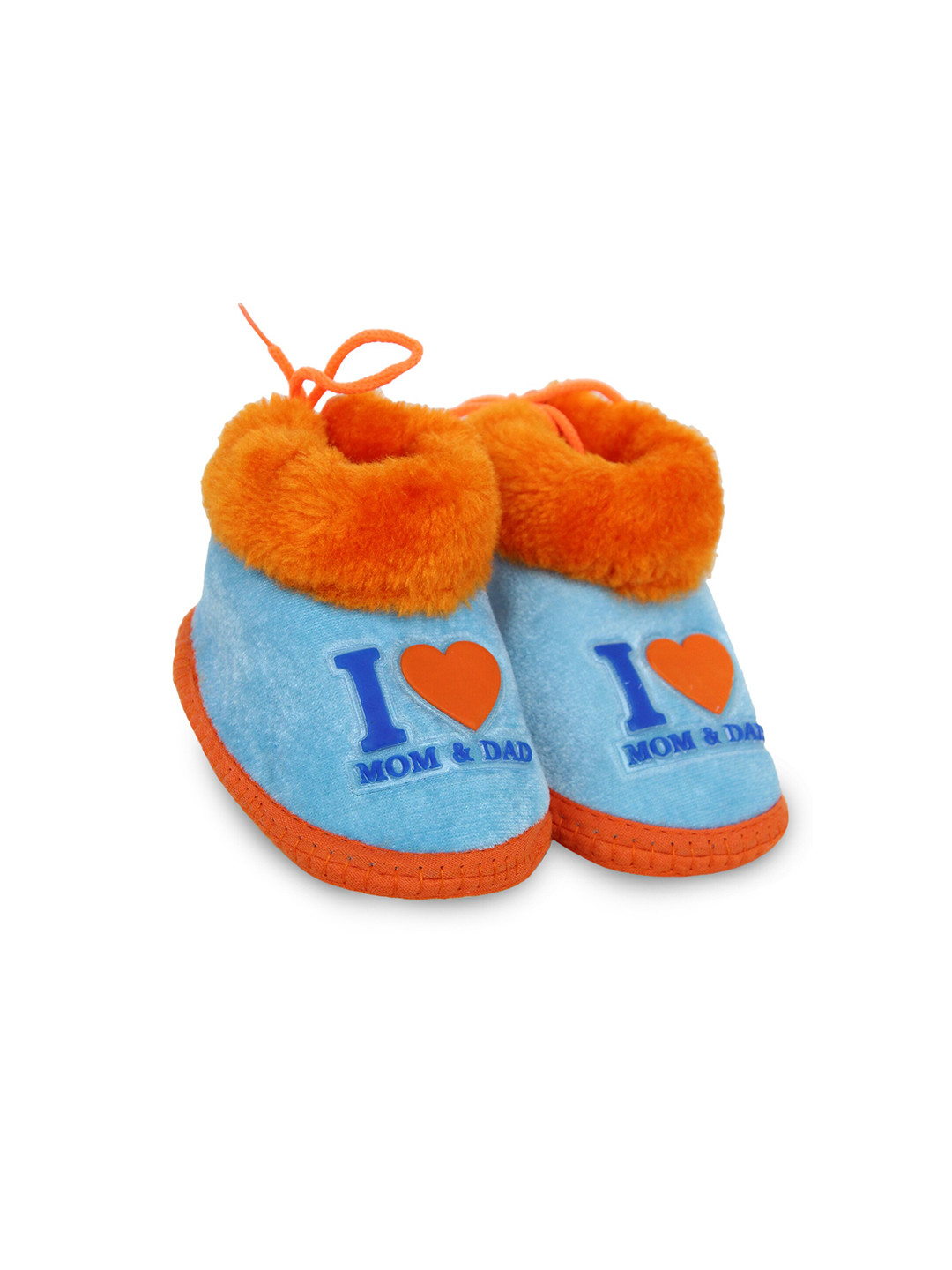 

BAESD Infants Printed Cotton Booties, Blue