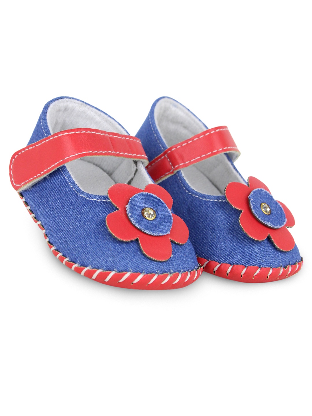 

BAESD Infant Girls Floral Detailed Booties, Blue