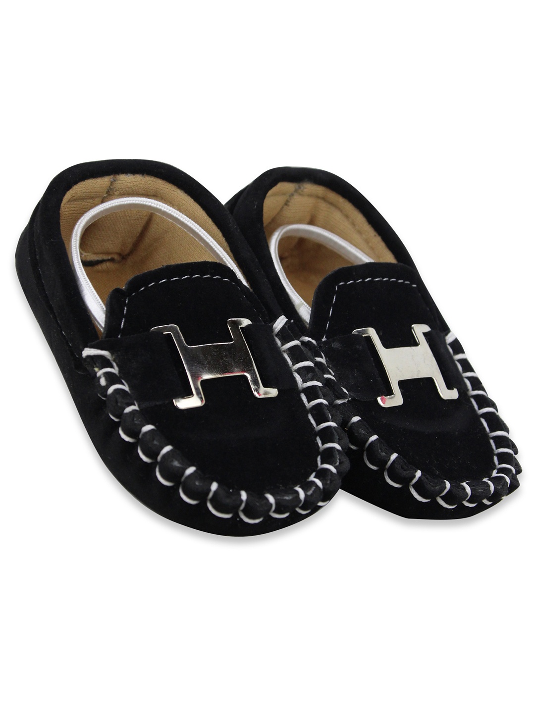 

BAESD Infant Boys Cotton Loafer Booties, Black