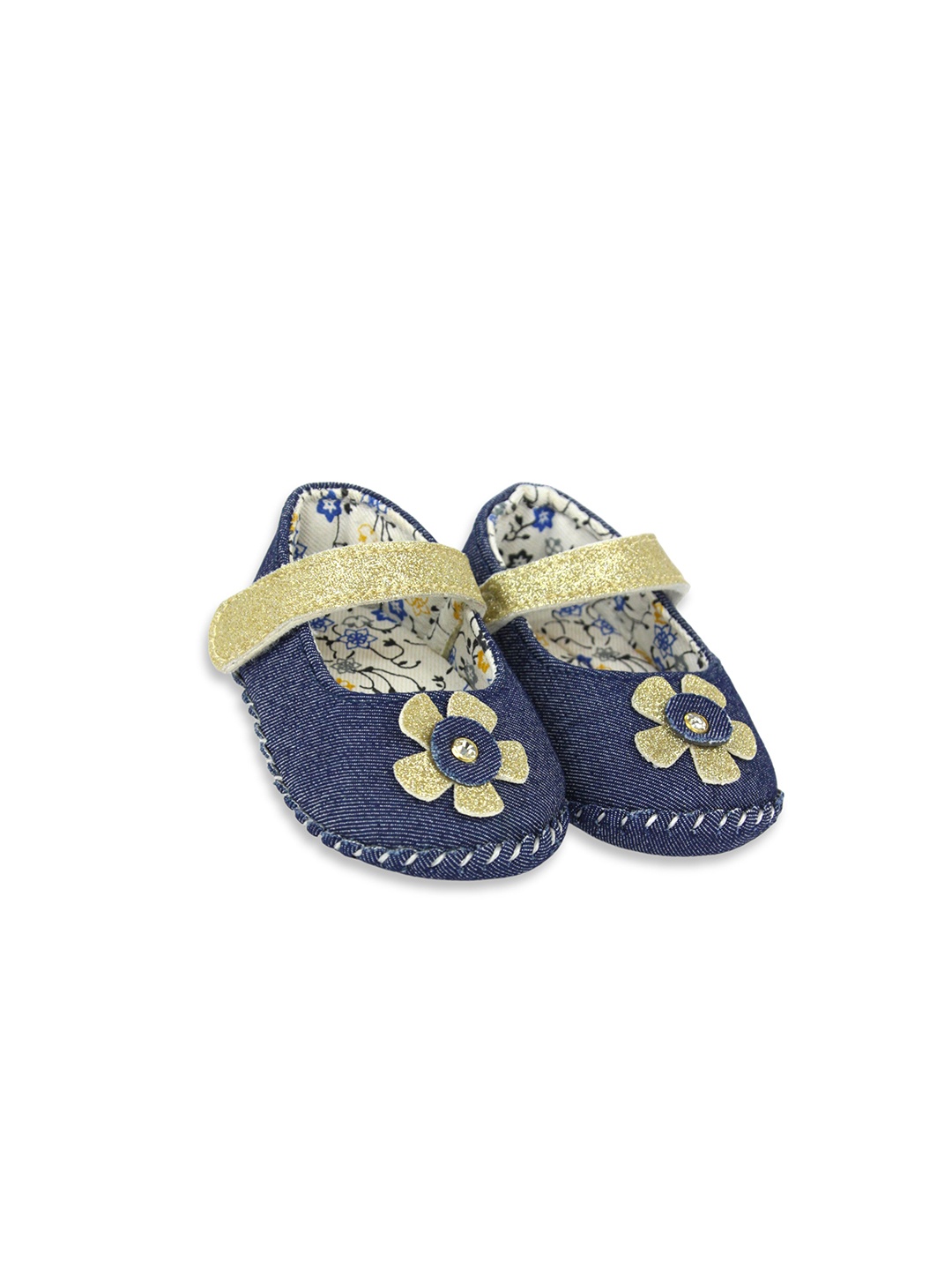 

BAESD Infant Girls Floral Detailed Booties, Blue