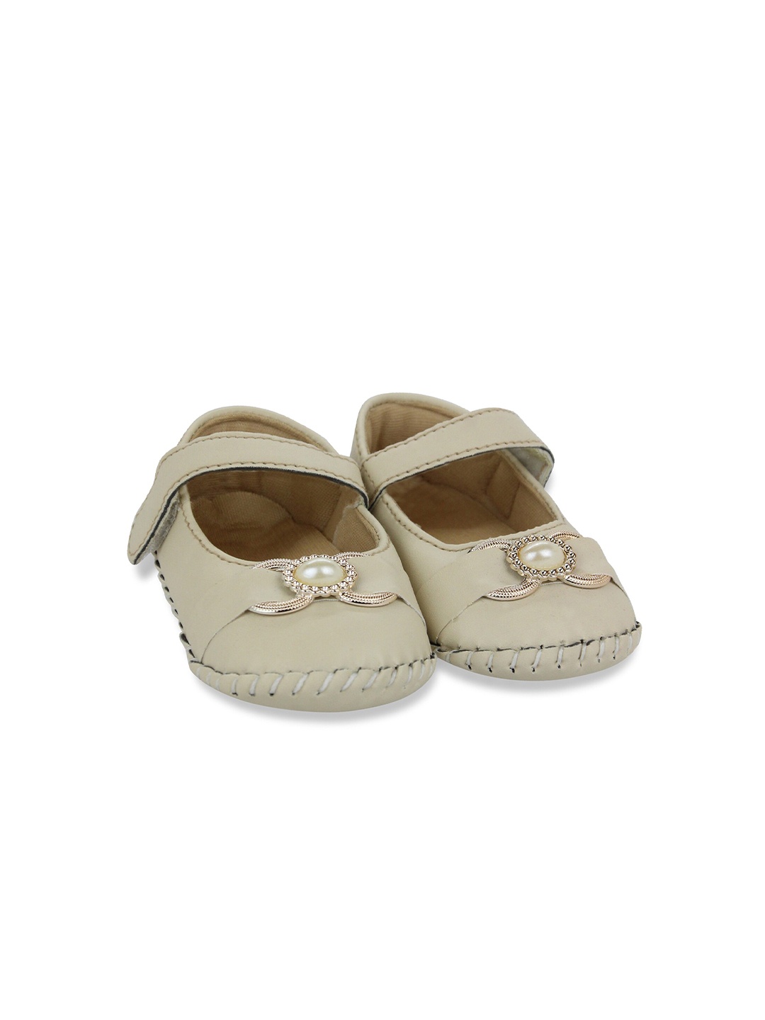 

BAESD Infant Girls Embellished Booties, Beige