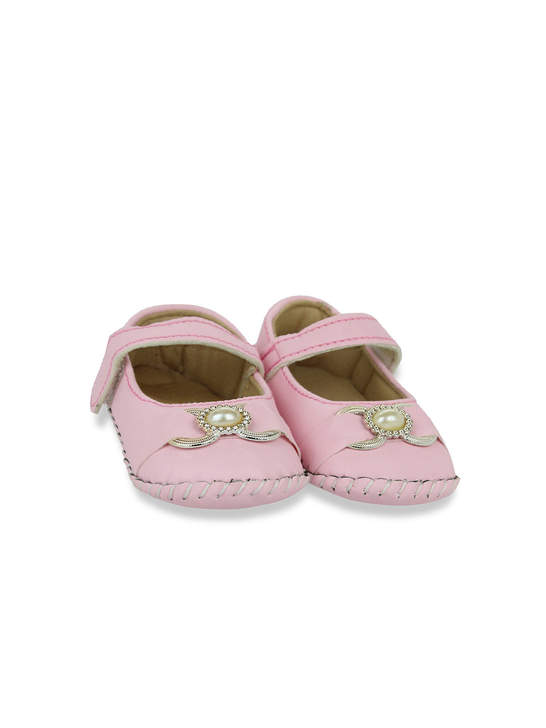 

BAESD Infant Girls Embellished Cotton Booties, Pink
