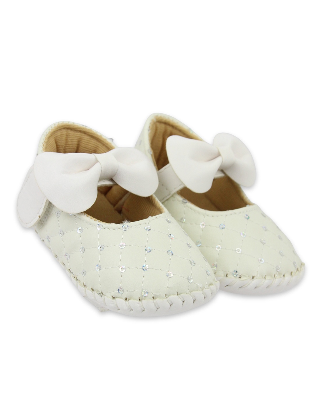 

BAESD Infant Girls Embellished Bow Detail Booties, White